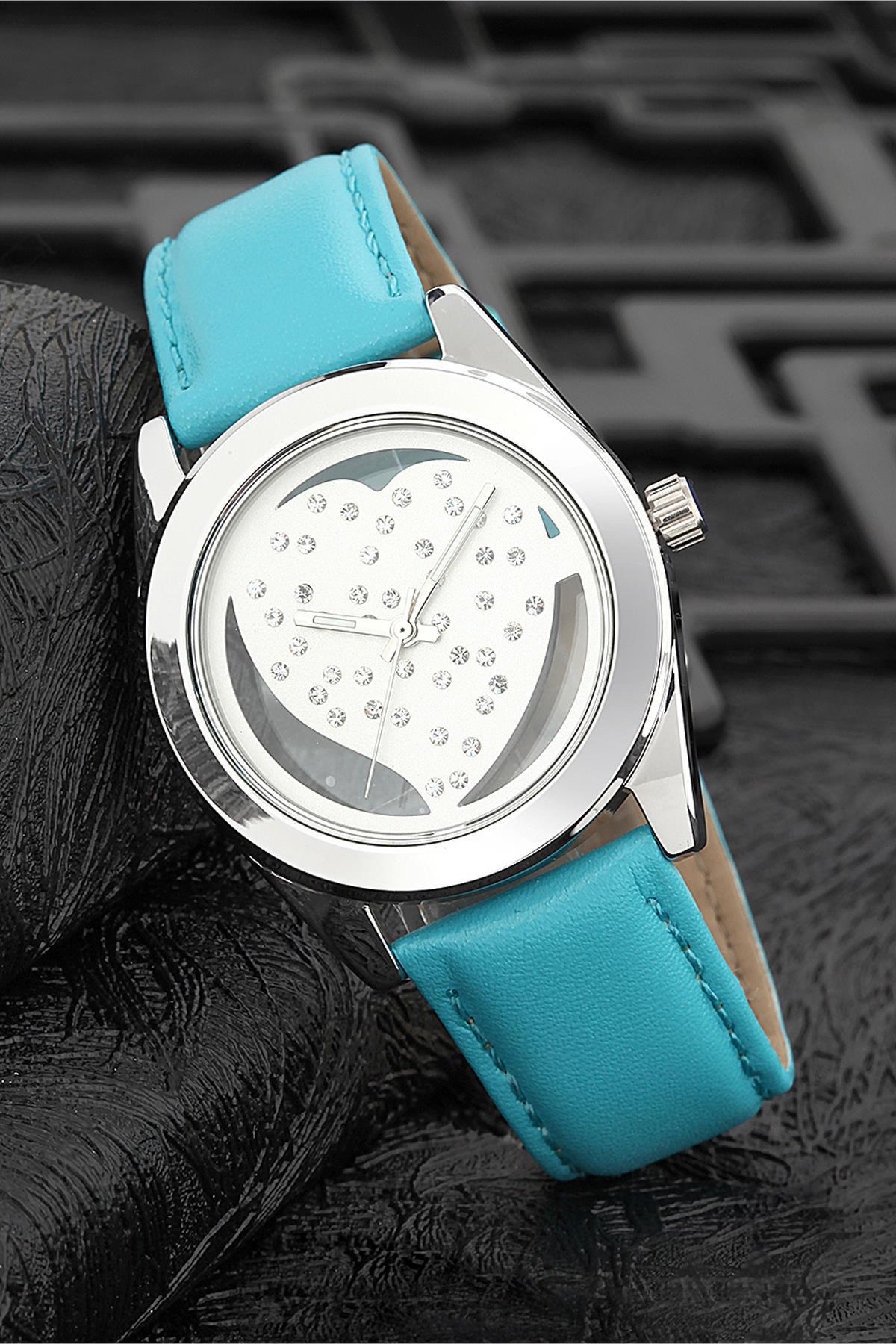 Ferrucci FRK1004 39 mm Mavi Deri Kordon Analog Kadın Kol Saati