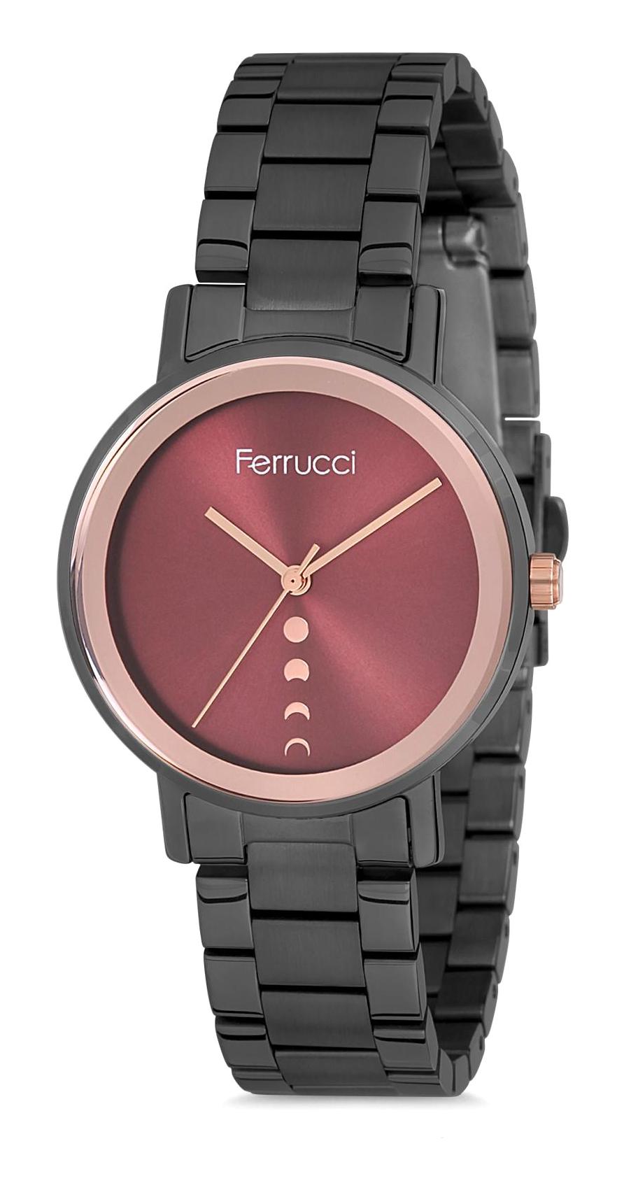 Ferrucci 9FM2166 38 mm Siyah Metal Kordon Analog Kadın Kol Saati
