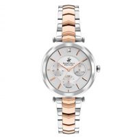Beverly Hills Polo Club BP3352X.520 35 mm Altın-Gri Metal Kordon Analog Kadın Kol Saati