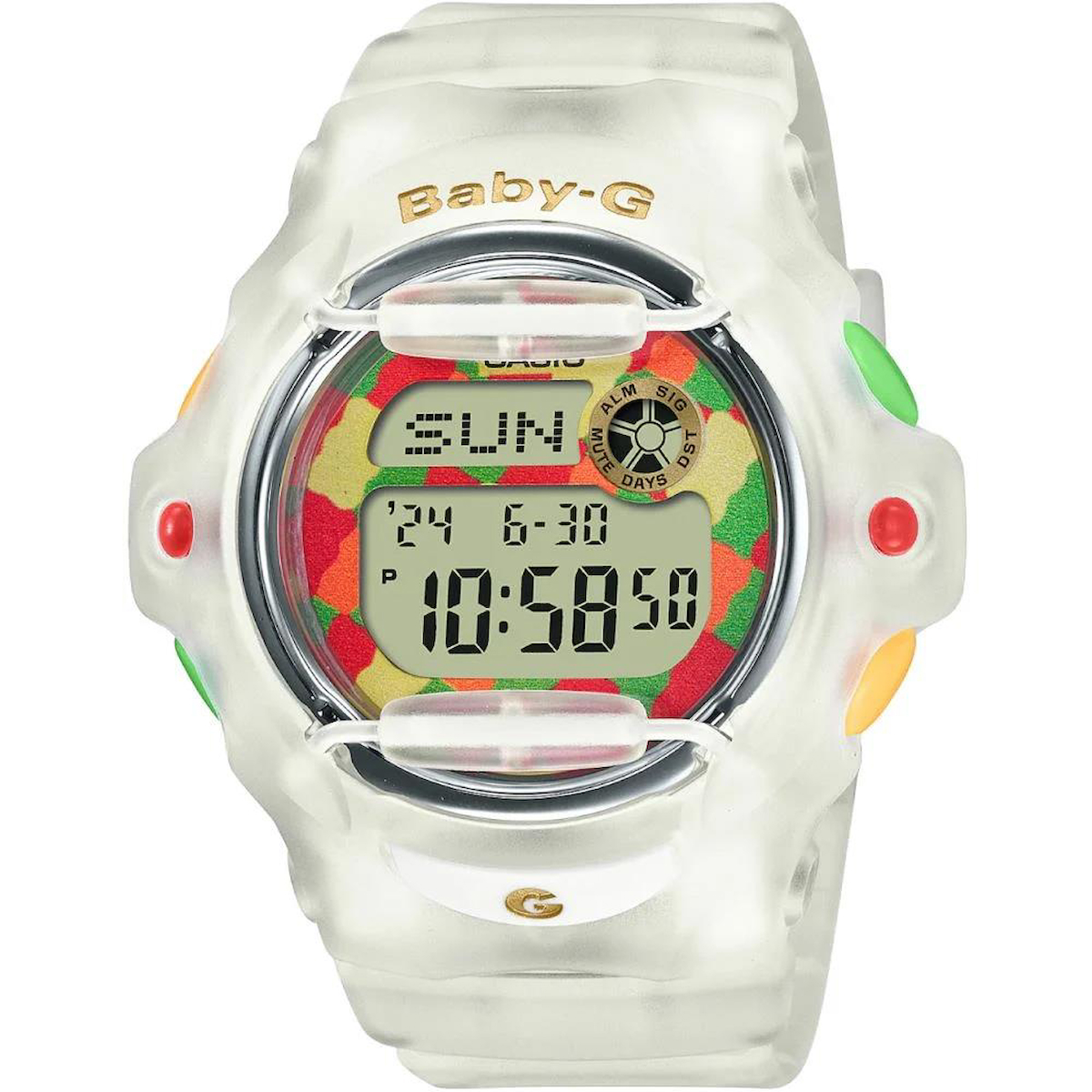 Casio BABY-G BG-169HRB-7DR Takvimli 43 mm Beyaz Silikon Kordon Analog Kadın Kol Saati