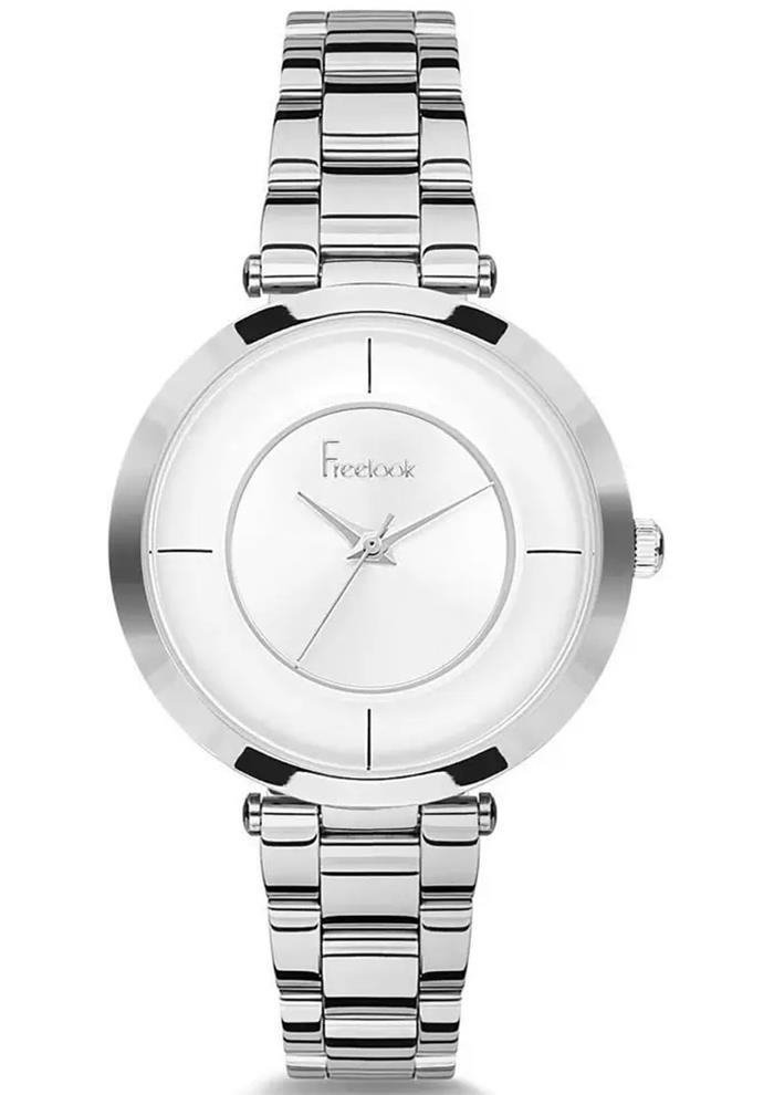 Freelook F.8.1001.01 36 mm Gri Çelik Kordon Analog Kadın Kol Saati