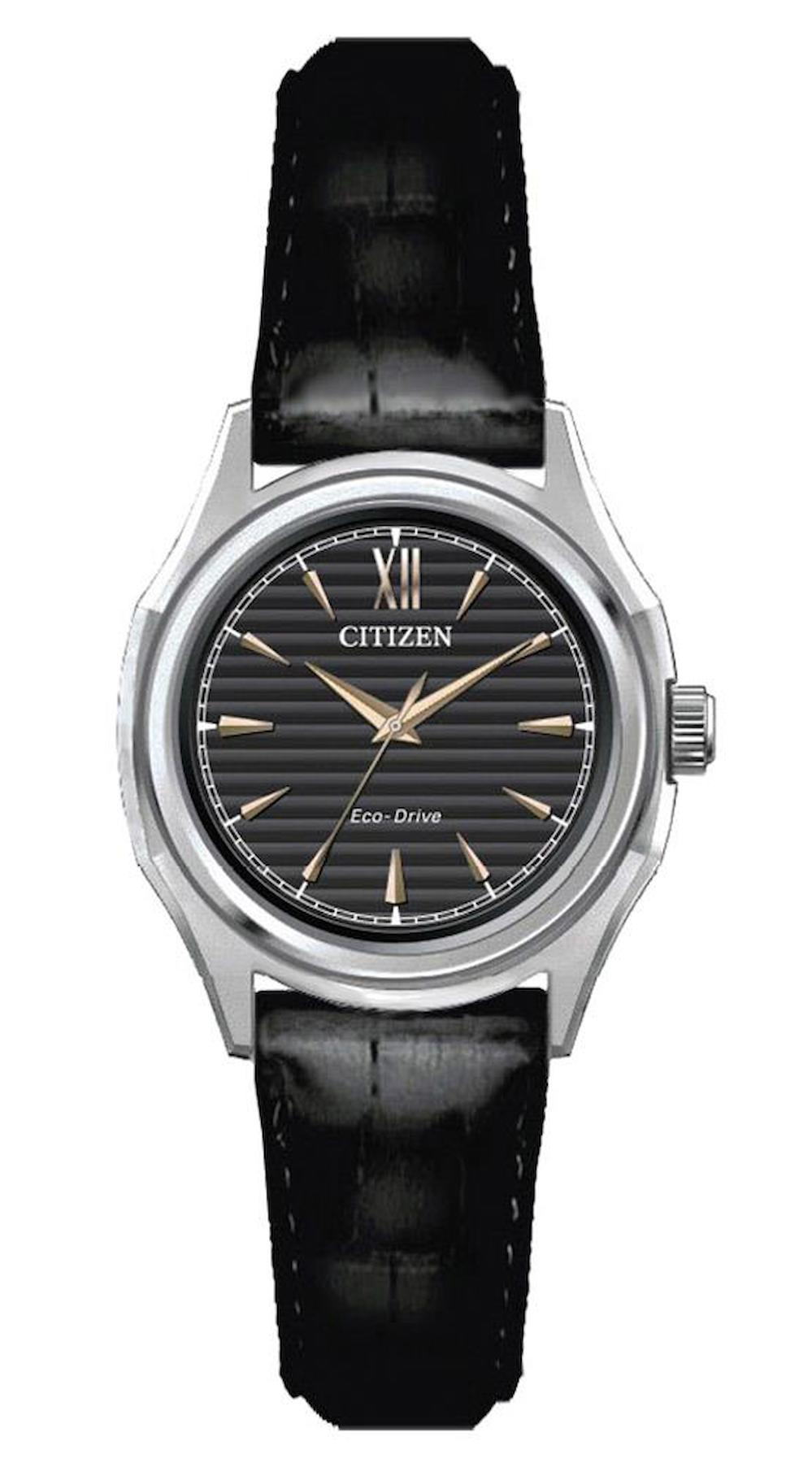 Citizen ECO-DRİVE FE2110-14E 31.3 mm Siyah Deri Kordon Analog Kadın Kol Saati