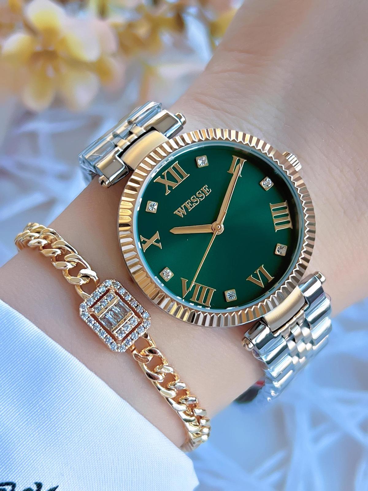 Wesse WWL.111905 40 mm Gri Çelik Kordon Analog Kadın Kol Saati