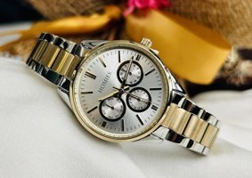 Homies HM17404S21A-06 Takvimli 33 mm Altın-Gri Çelik Kordon Analog Kadın Kol Saati