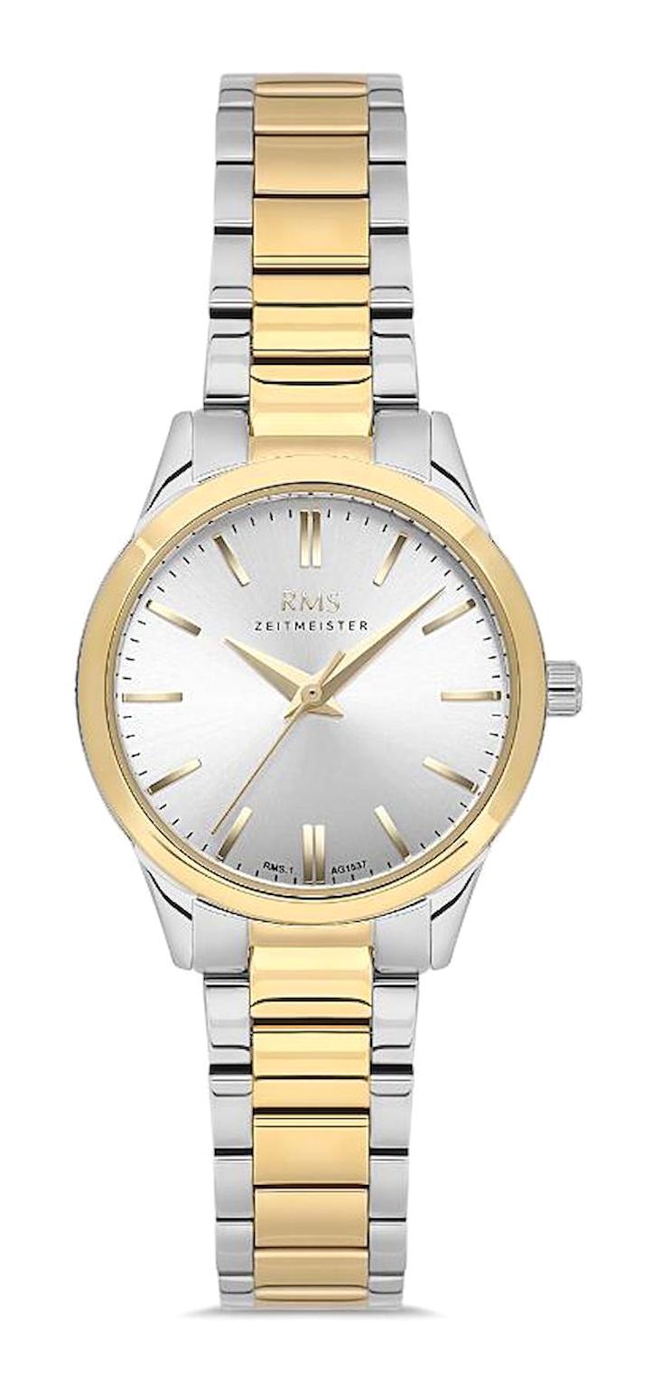 Romanson RMS.1.AG1537.03 28 mm Altın-Gri Çelik Kordon Analog Kadın Kol Saati