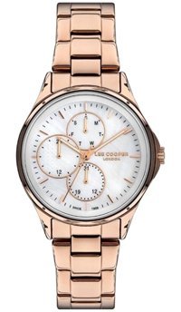 Lee Cooper LC07244.420 Takvimli 38 mm Rose Gold Metal Kordon Analog Kadın Kol Saati