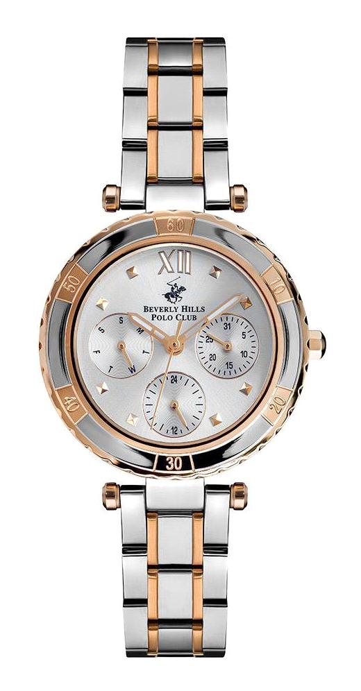 Beverly Hills Polo Club BP3176X.530 35 mm Gri Çelik Kordon Analog Kadın Kol Saati
