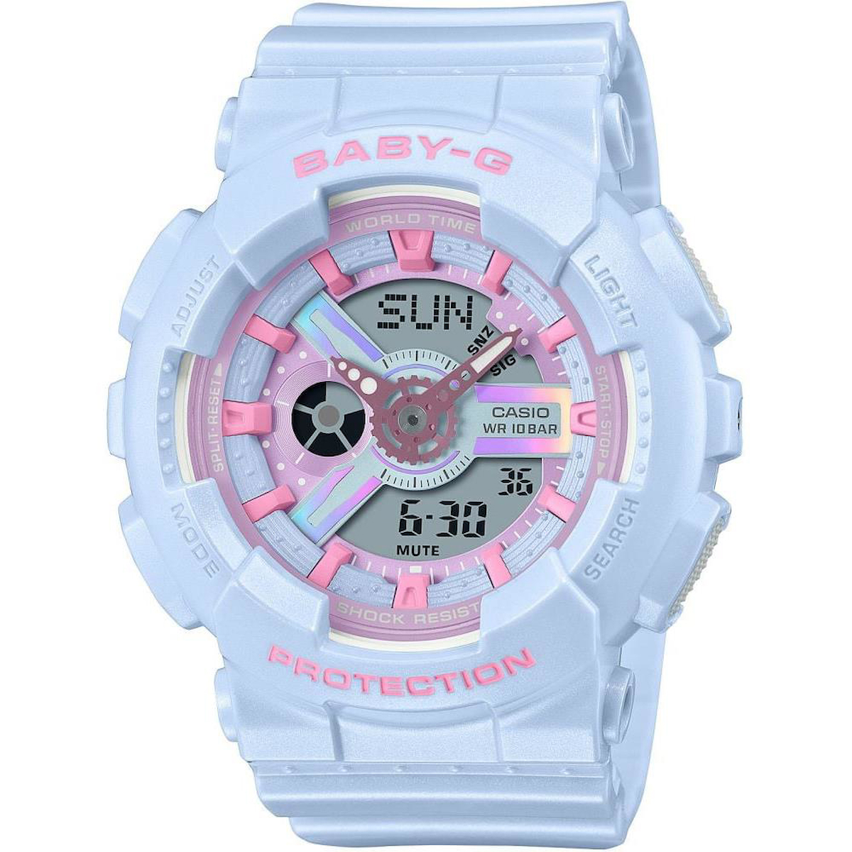 Casio BABY-G BA-110FH-2ADR Takvimli 43.4 mm Mavi Silikon Kordon Analog Kadın Kol Saati