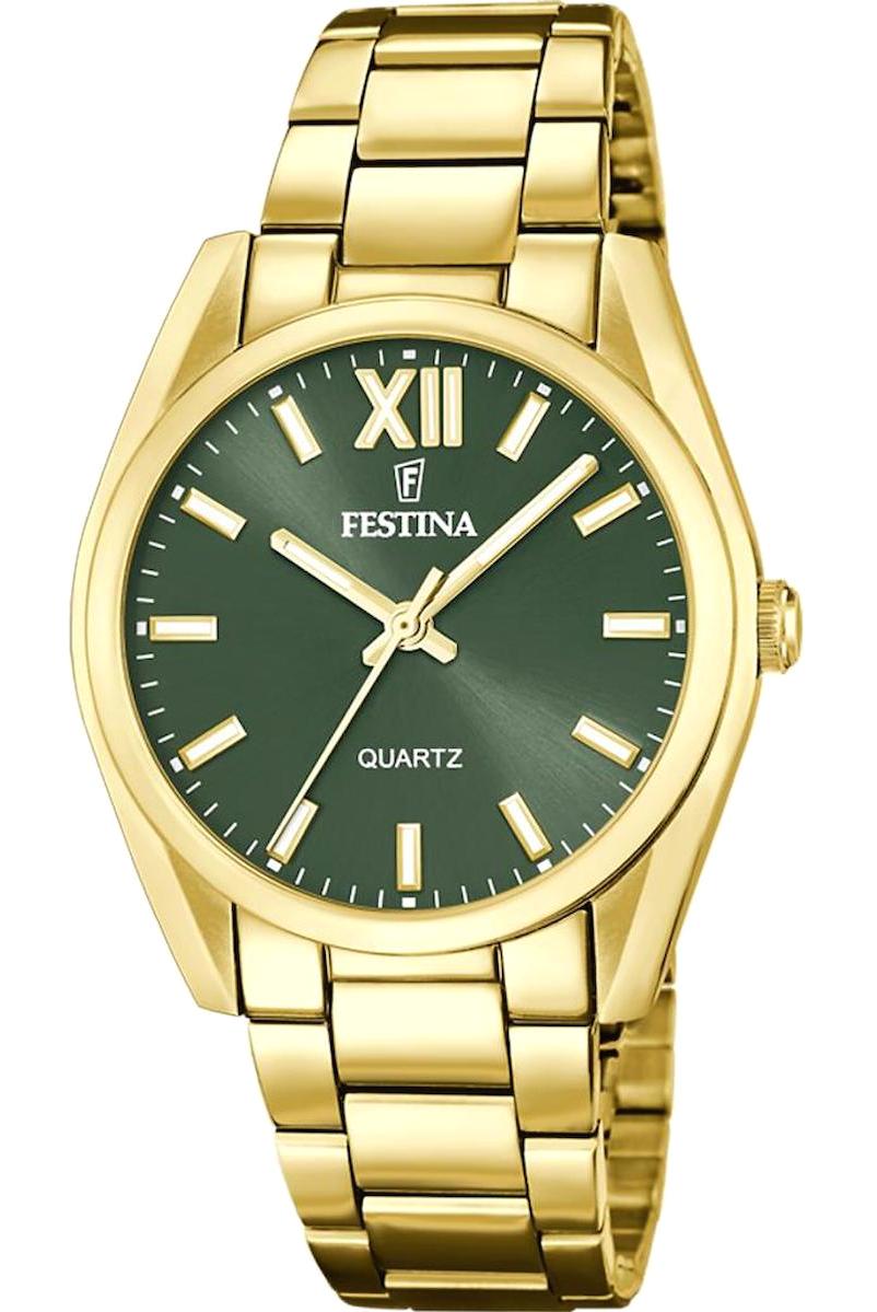 Festina F20640/4 36 mm Altın Çelik Kordon Analog Kadın Kol Saati