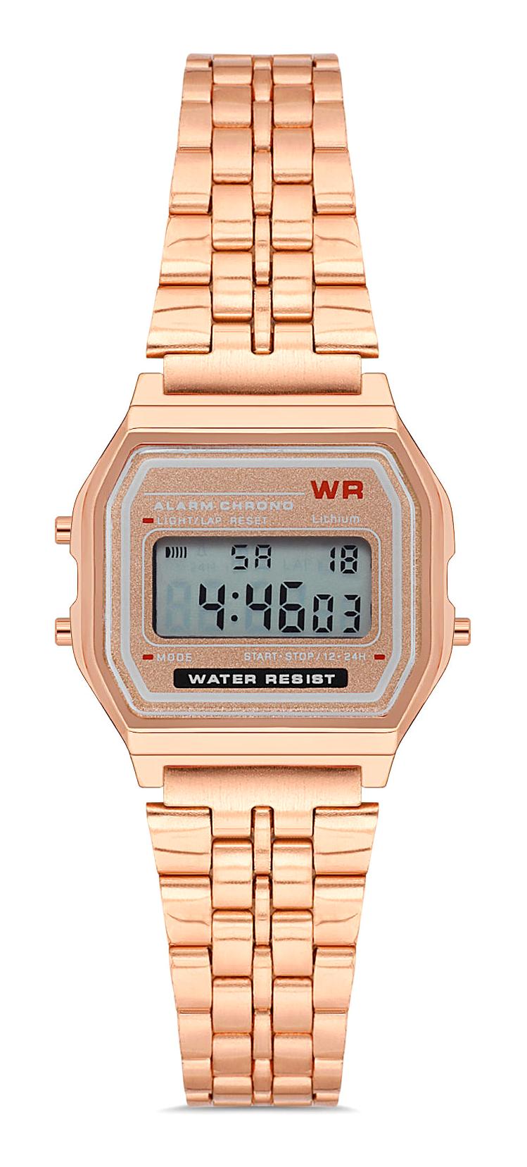 Padam Paris PDMS317 Takvimli 20-25 mm Rose Gold Çelik-Hasır Kordon Dijital Kadın Kol Saati
