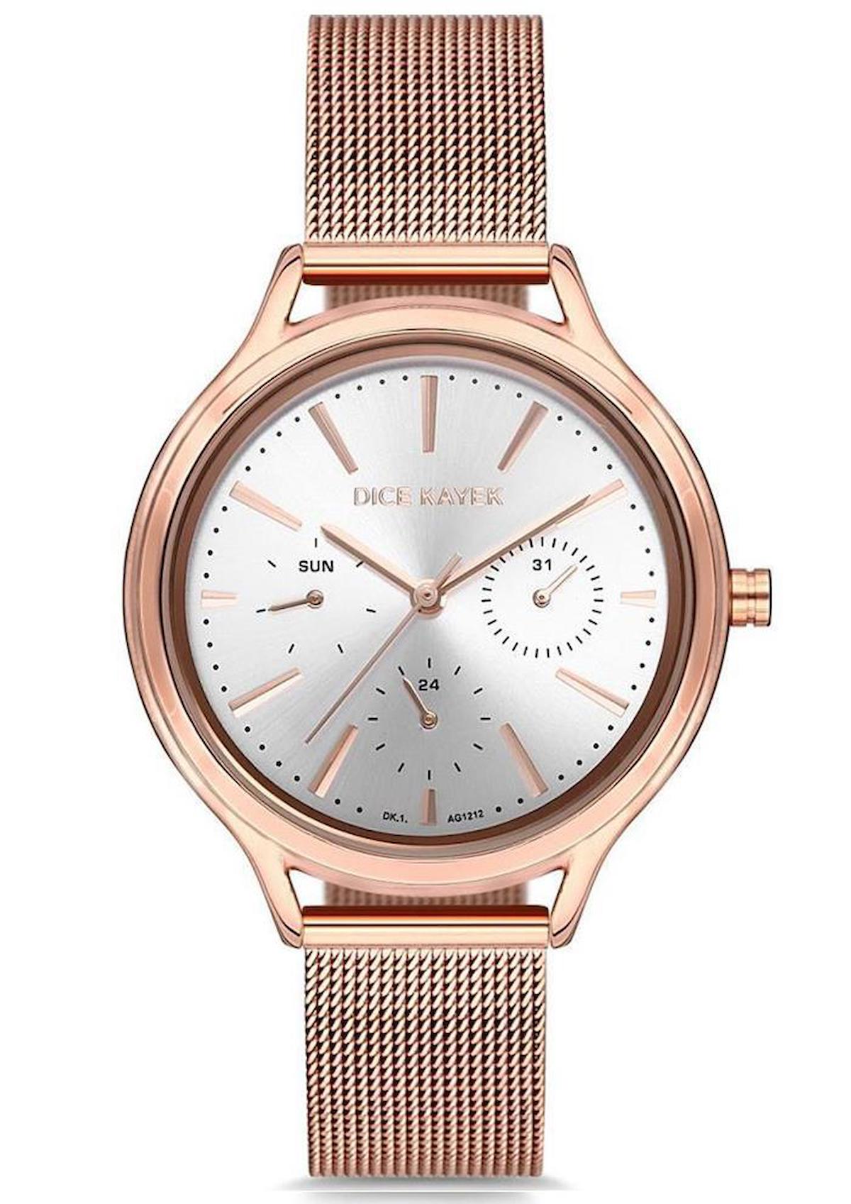 Dice Kayek DK.1.AG1212.04 36 mm Rose Gold Çelik Kordon Analog Kadın Kol Saati
