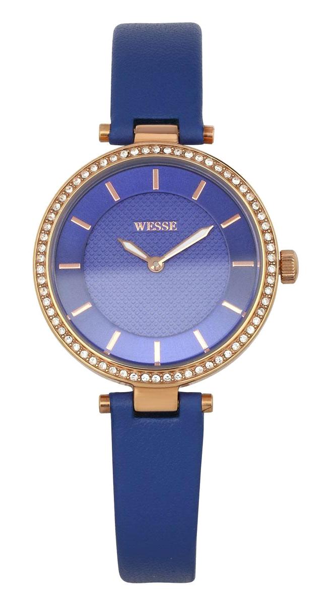 Wesse WWL100906 34 mm Lacivert Deri Kordon Analog Kadın Kol Saati