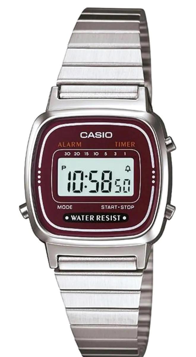 Casio LA670wa-4df Takvimli 25 mm Gri Çelik Kordon Analog Kadın Kol Saati