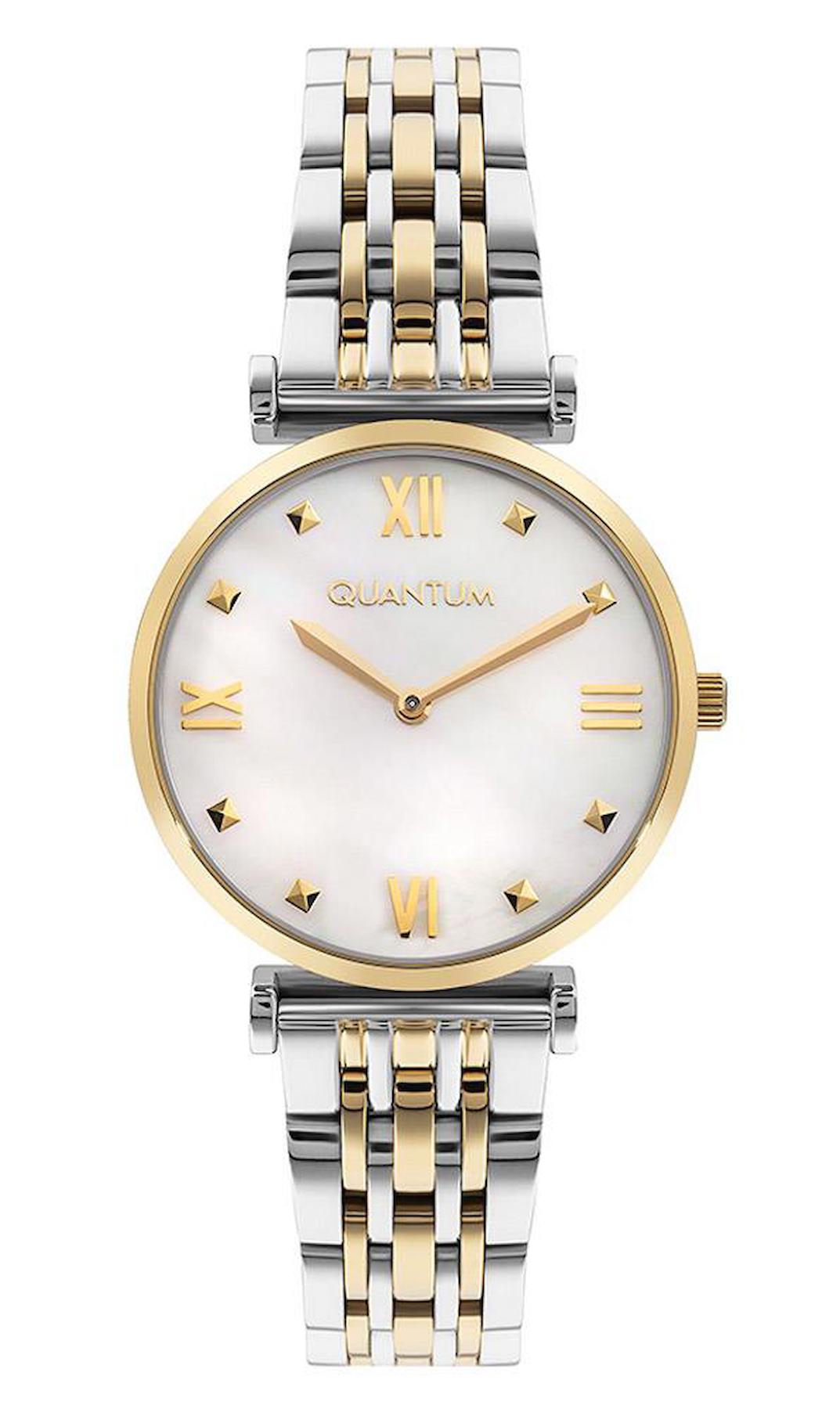 Quantum IML1041.120 35 mm Altın-Gri Çelik Kordon Analog Kadın Kol Saati