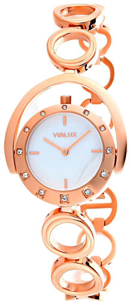 Vialux UK751-M03 28 mm Altın Çelik Kordon Analog Kadın Kol Saati
