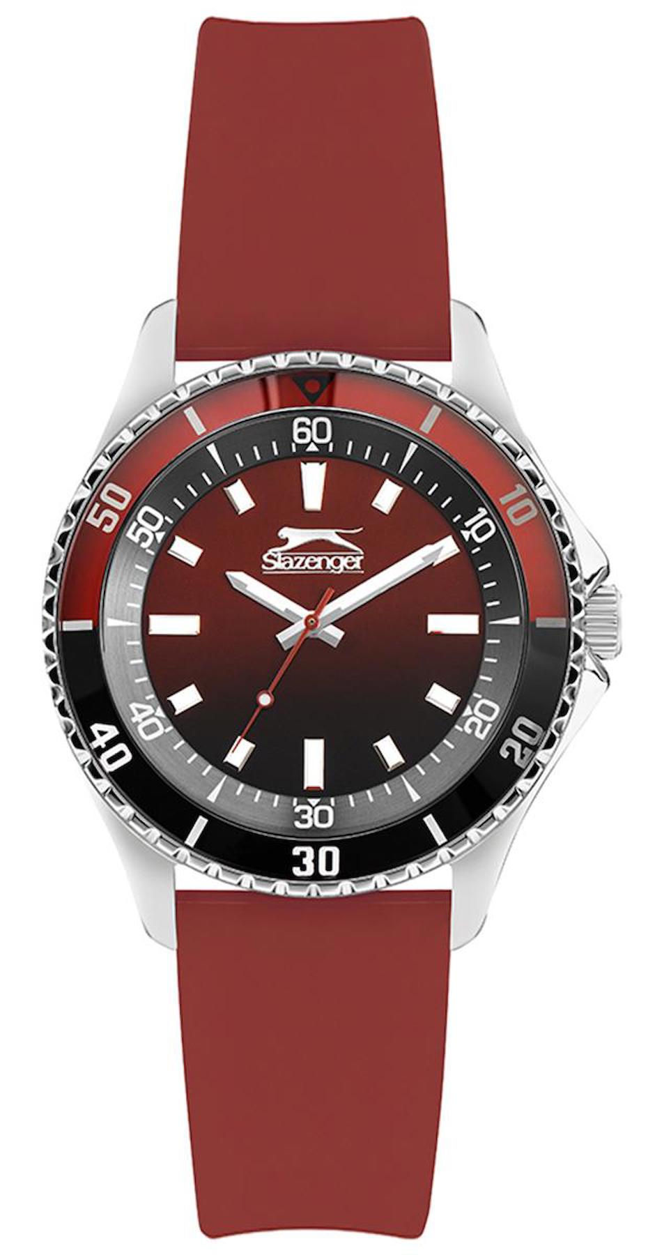 Slazenger SL.09.2315.3.04 35 mm Bordo Silikon Kordon Analog Kadın Kol Saati