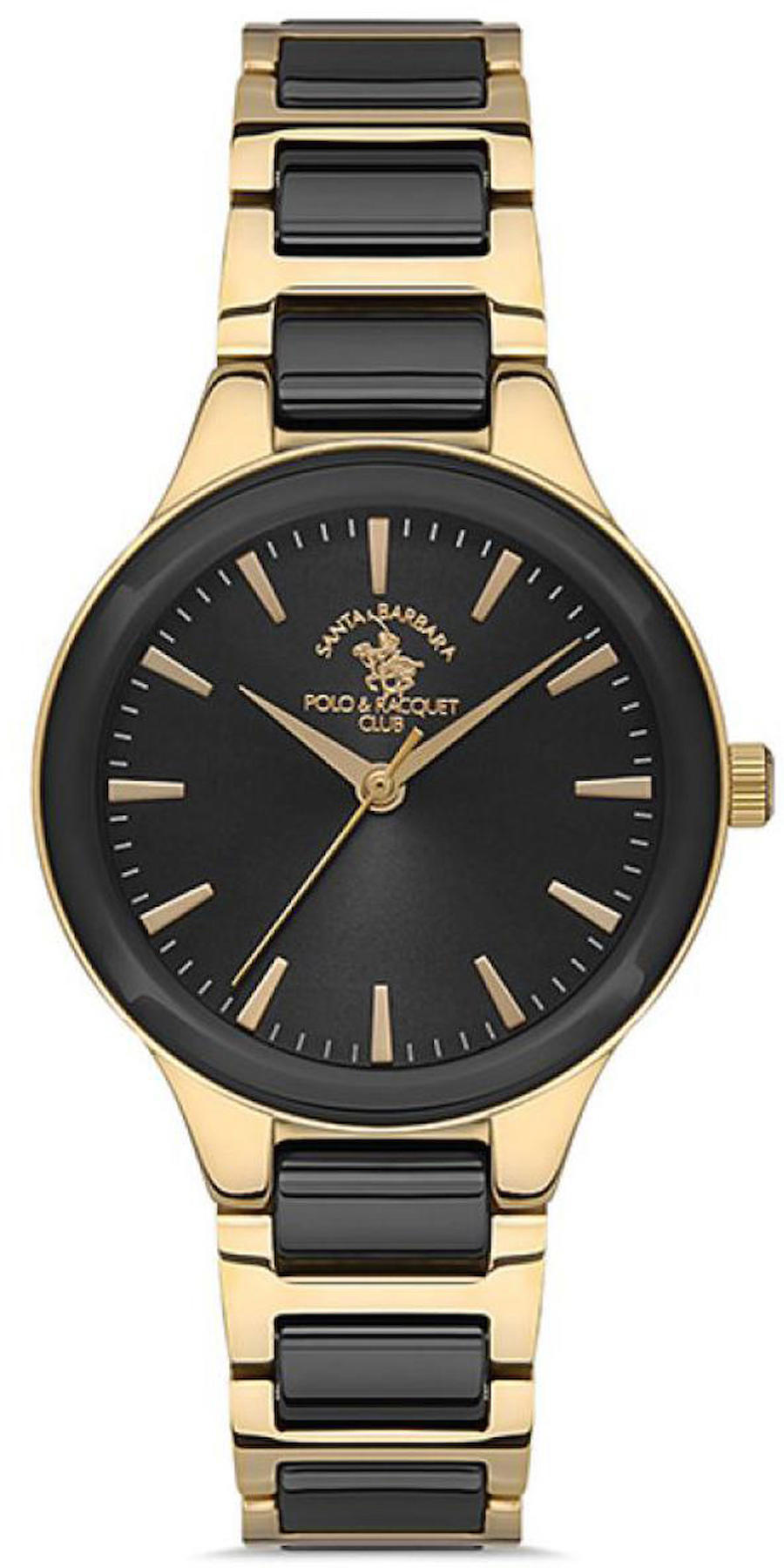 Santa Barbara Polo & Racquet Club SB.1.10413.5 29 mm Altın-Siyah Çelik Kordon Analog Kadın Kol Saati