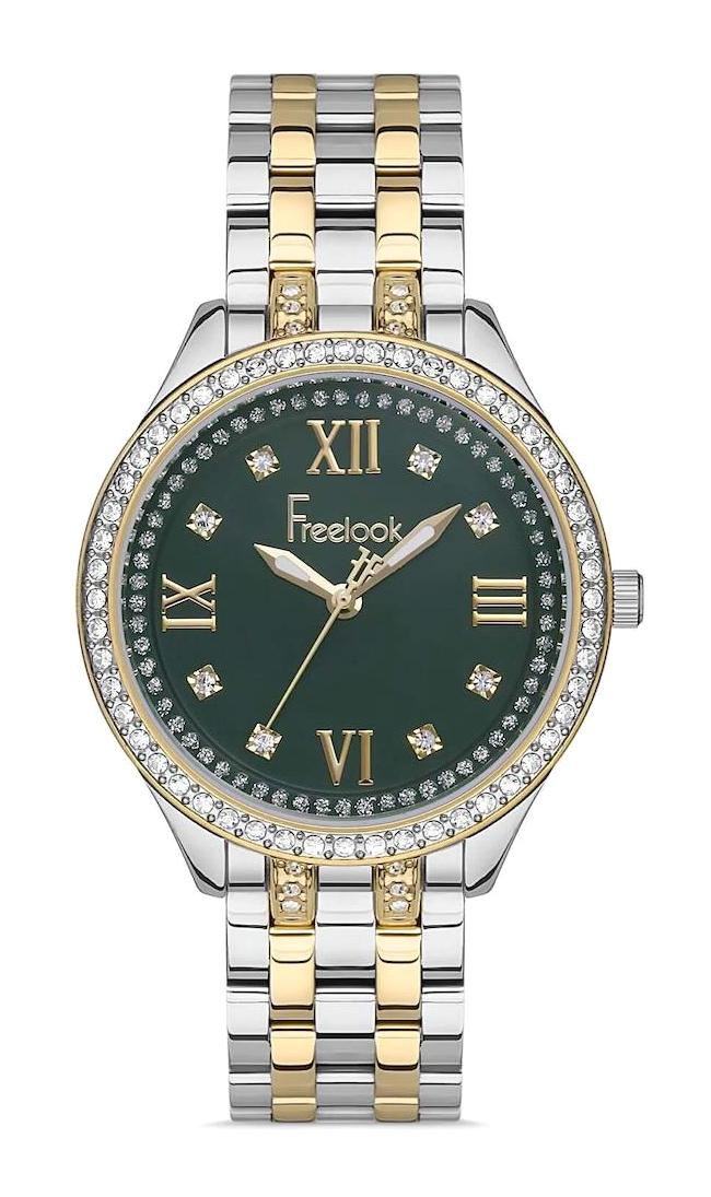 Freelook FL.1.10093.1 36 mm Altın-Gri Metal Kordon Analog Kadın Kol Saati