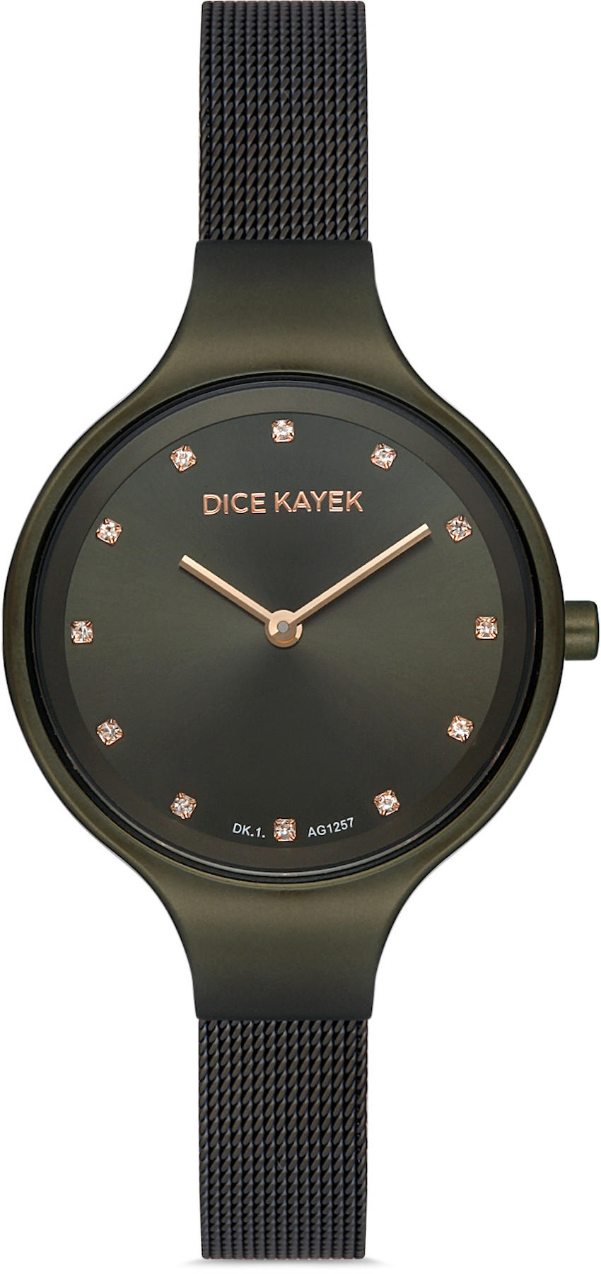 Dice Kayek DK.1.AG1257.09 30 mm Yeşil Metal Kordon Analog Kadın Kol Saati