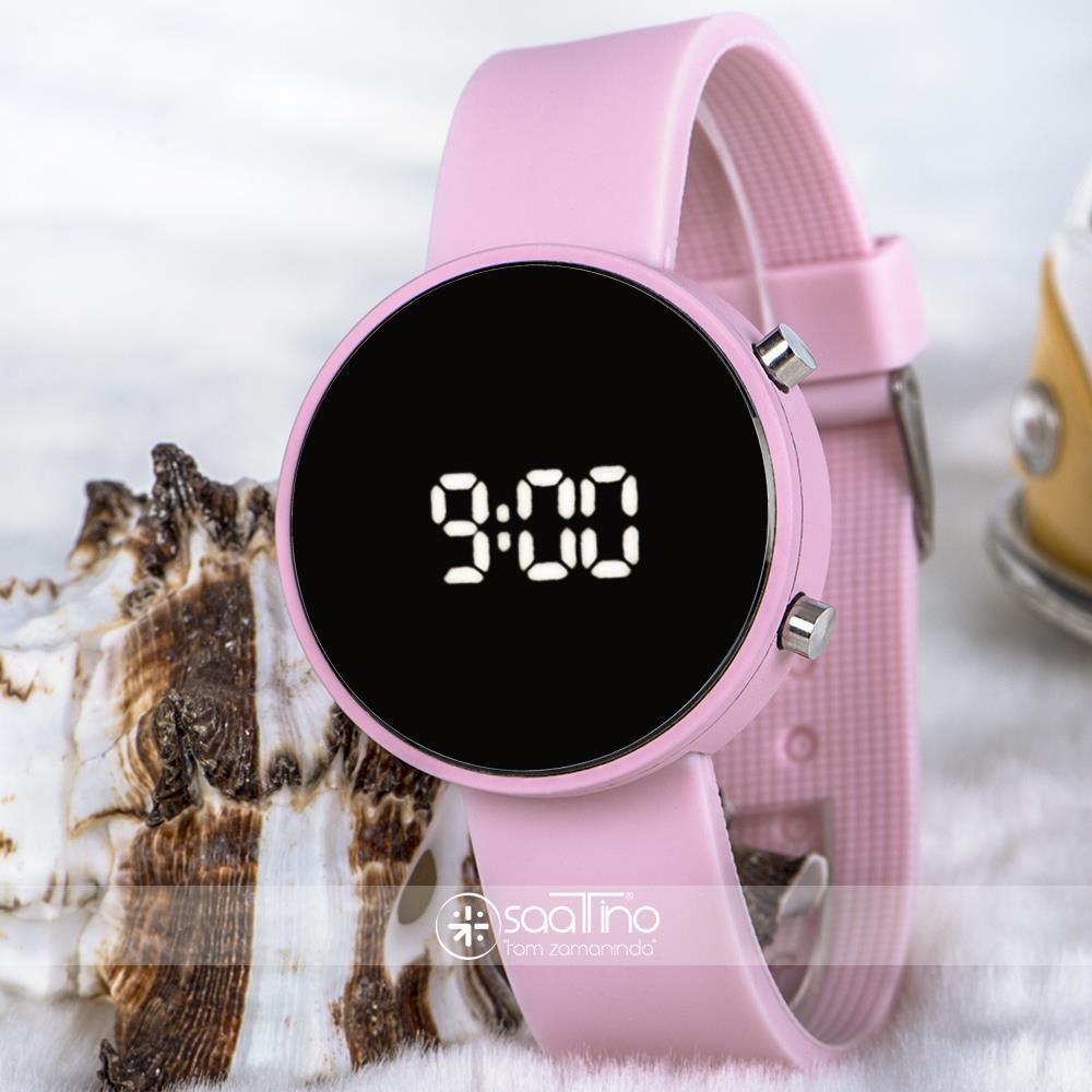 Spectrum ST-303709 38 mm Pembe Silikon Kordon Dijital Kadın Kol Saati