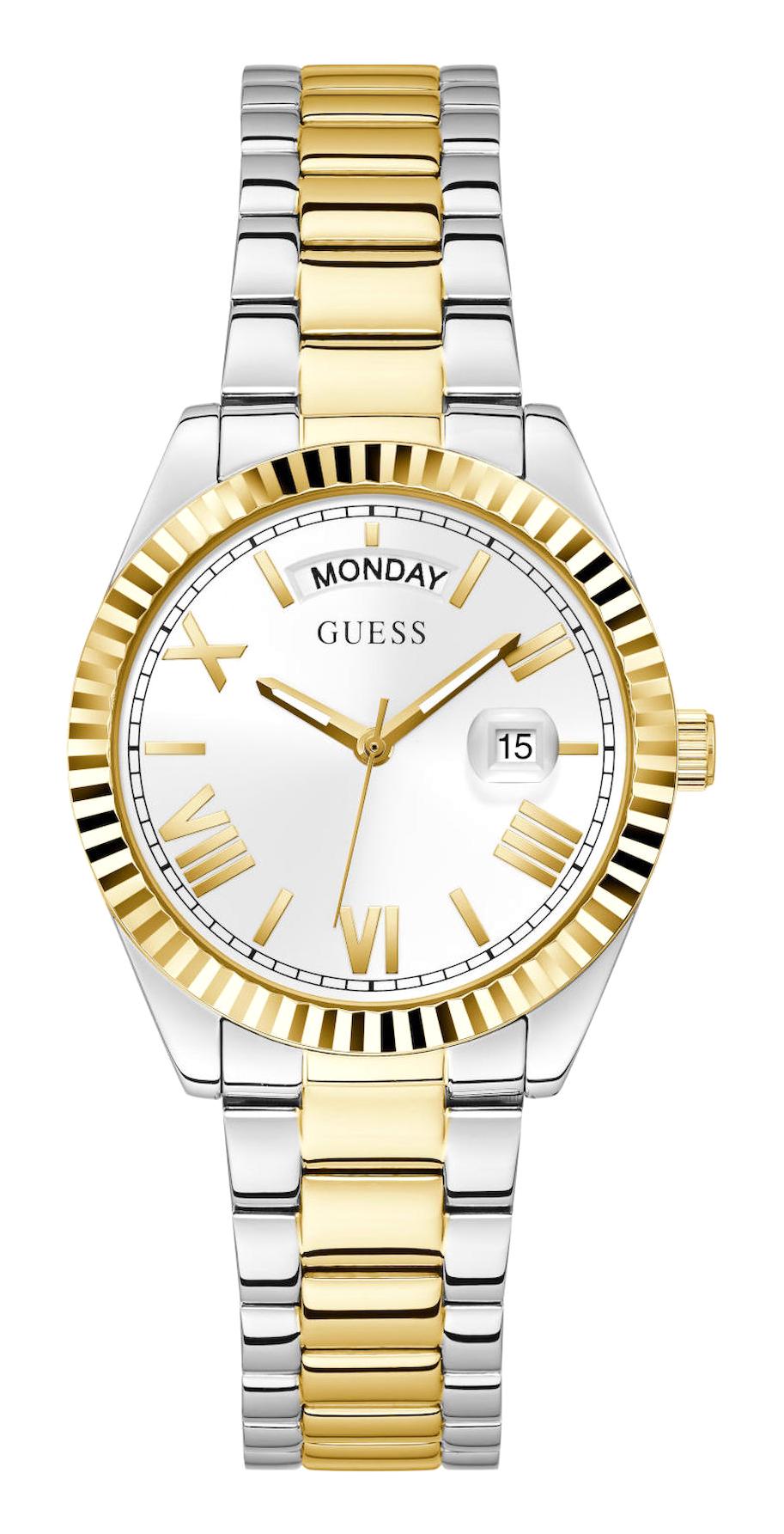 Guess GUGW0308L6 Takvimli 36 mm Altın-Gri Çelik Kordon Analog Kadın Kol Saati