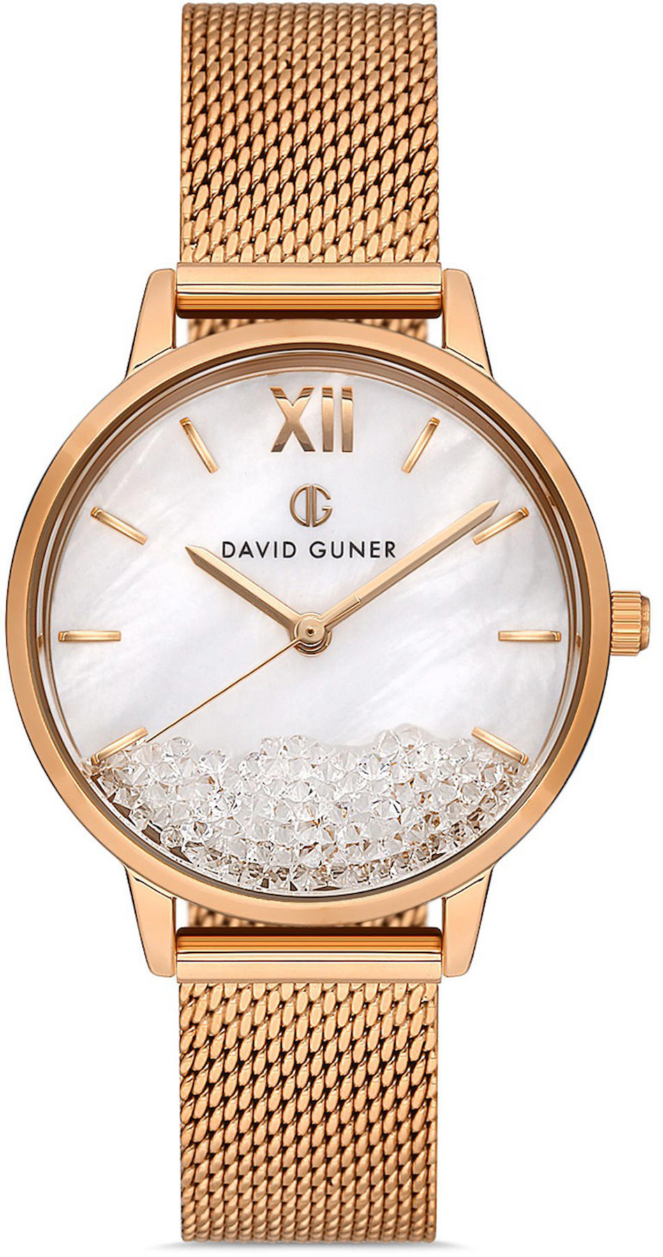 David Guner DG-8428LC-C1 33 mm Bronz Çelik Kordon Analog Kadın Kol Saati