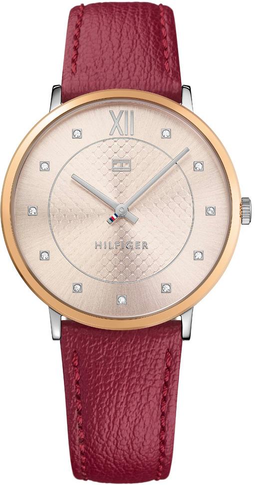 Tommy Hilfiger TH1781810 40 mm Kırmızı Deri Kordon Analog Kadın Kol Saati