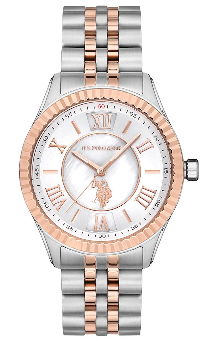 U.S. Polo Assn USPA2028-02 36 mm Gri-Rose Gold Çelik Kordon Analog Kadın Kol Saati