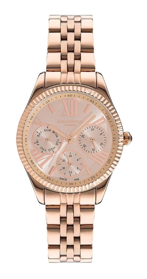 Lee Cooper LC07333.410 Takvimli 40 mm Rose Gold Metal Kordon Analog Kadın Kol Saati