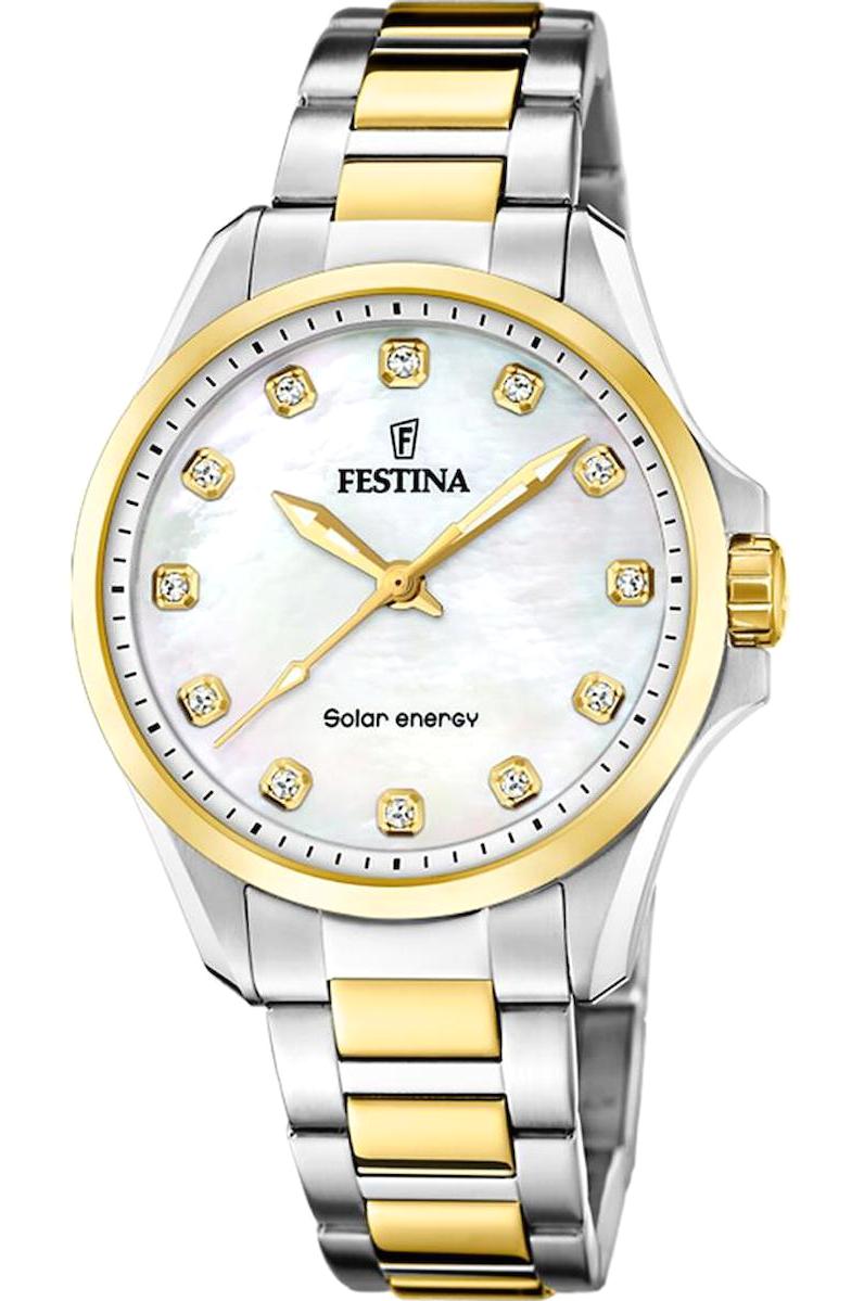 Festina F20655/1 34 mm Altın-Gri Çelik Kordon Analog Kadın Kol Saati