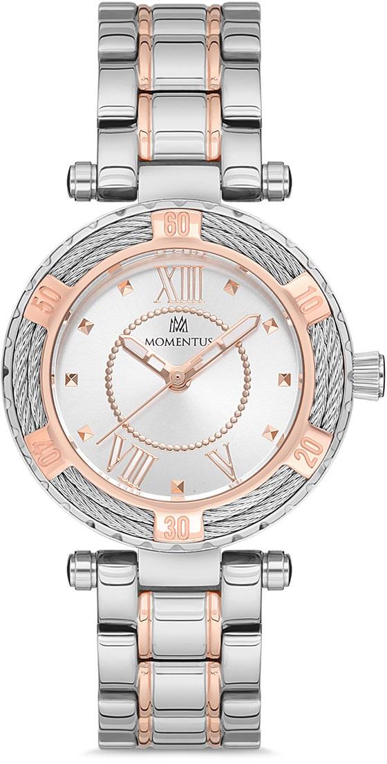 Momentus SS237T-02SR 34 mm Gri Çelik Kordon Analog Kadın Kol Saati
