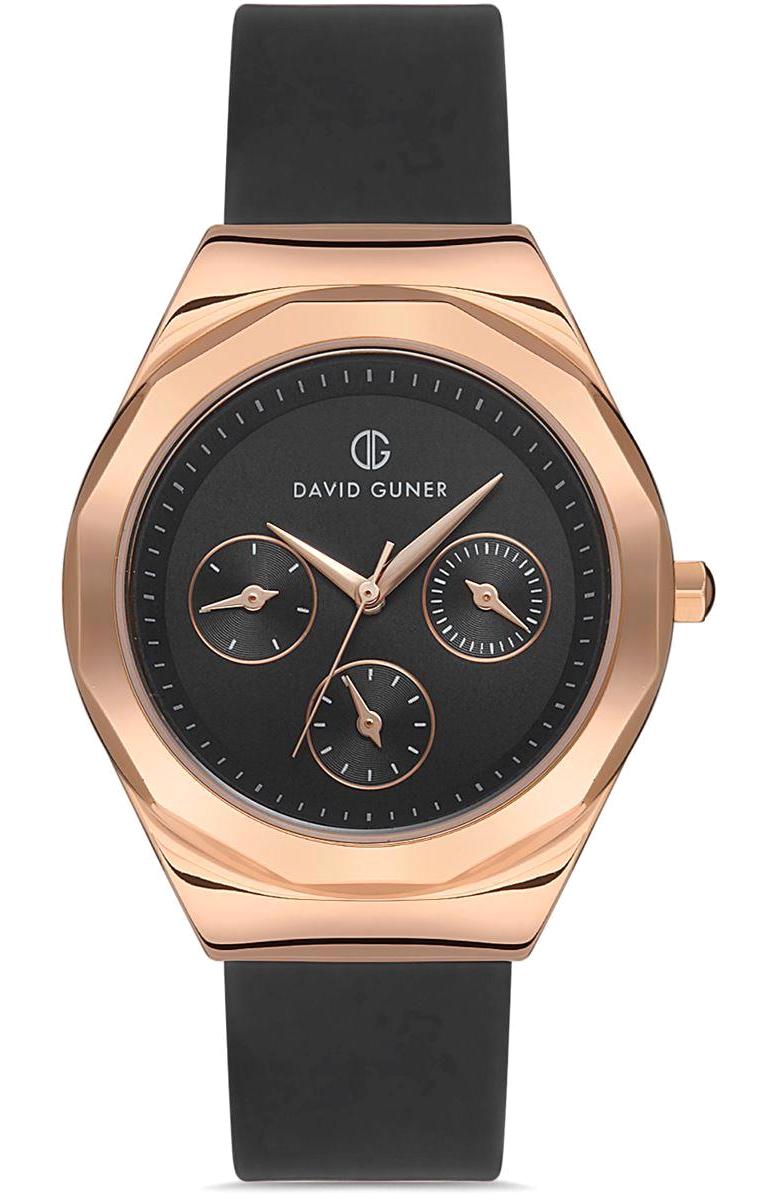 David Guner DG-8266LD-R2 34 mm Siyah Silikon Kordon Analog Kadın Kol Saati