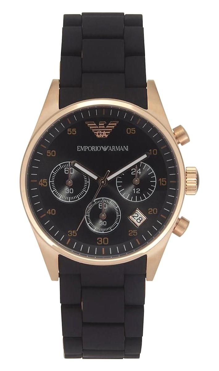 Emporio Armani AR5906 Takvimli 38 mm Siyah Plastik Kordon Analog Kadın Kol Saati