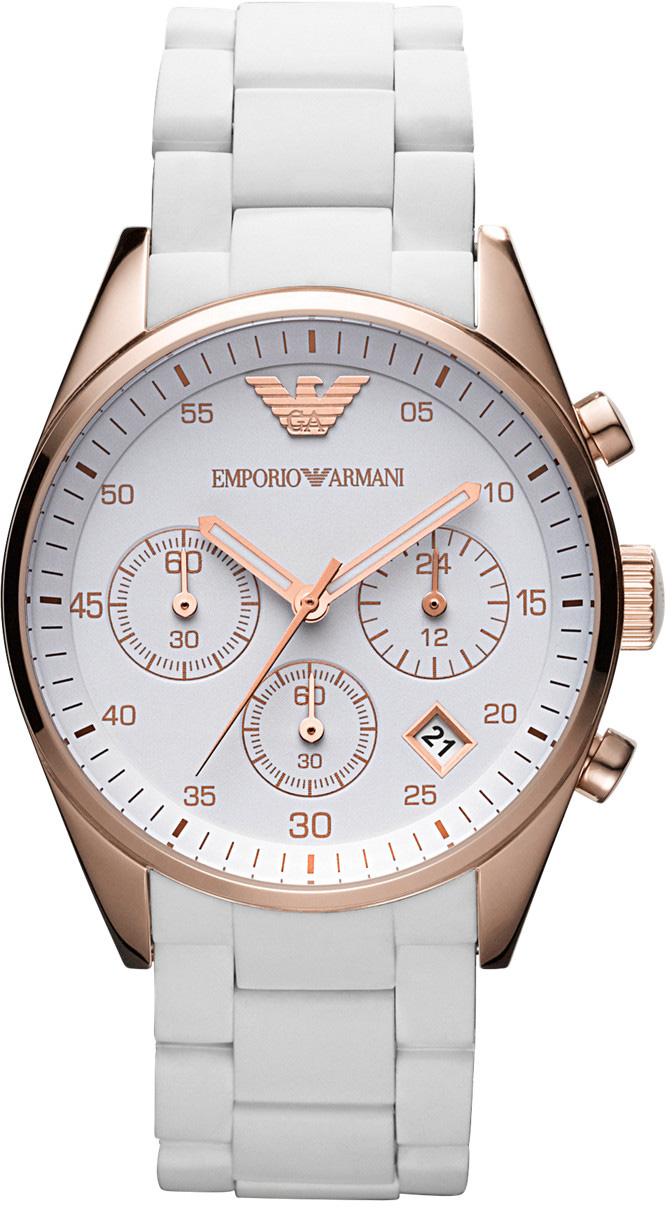 Emporio Armani AR5920 Takvimli 38 mm Beyaz Plastik Kordon Analog Kadın Kol Saati