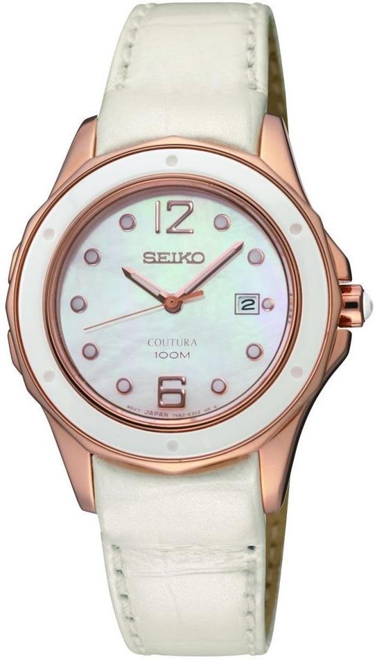 Seiko SXDE82P 31 mm Beyaz Deri Kordon Analog Kadın Kol Saati