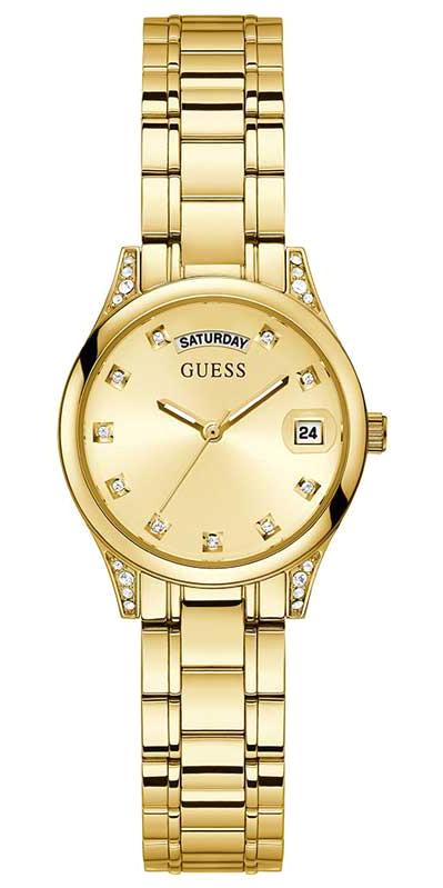 Guess GUGW0385L2 Takvimli 36 mm Altın Metal Kordon Analog Kadın Kol Saati