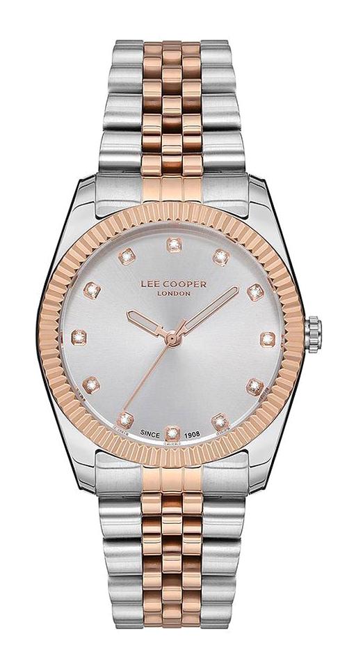 Lee Cooper LC07115.530 40 mm Gri Çelik Kordon Analog Kadın Kol Saati