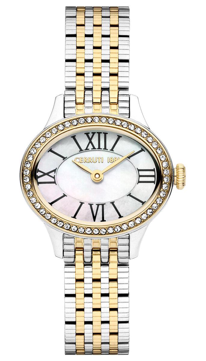 Cerruti 1881 CIWLG0012205 26 mm Altın-Gri Çelik Kordon Analog Kadın Kol Saati