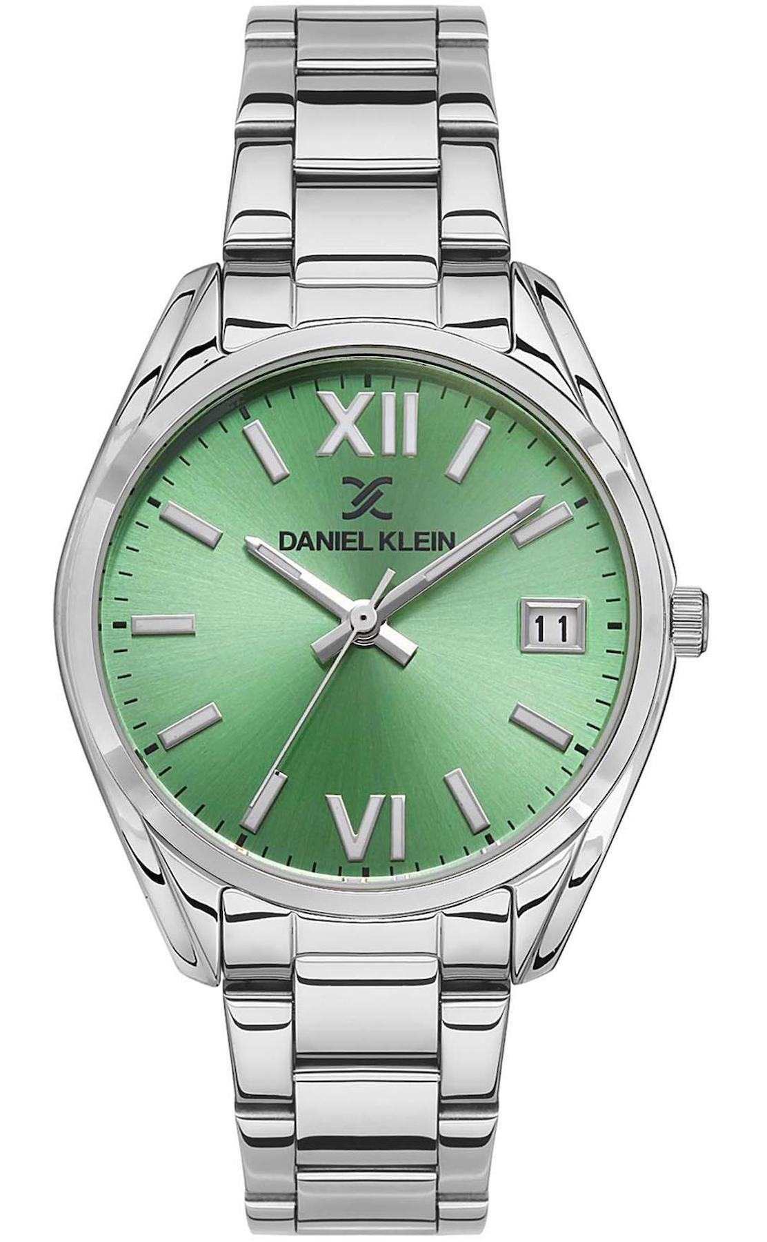 Daniel Klein DK.1.13482.4 Takvimli 34 mm Gri Metal Kordon Analog Kadın Kol Saati