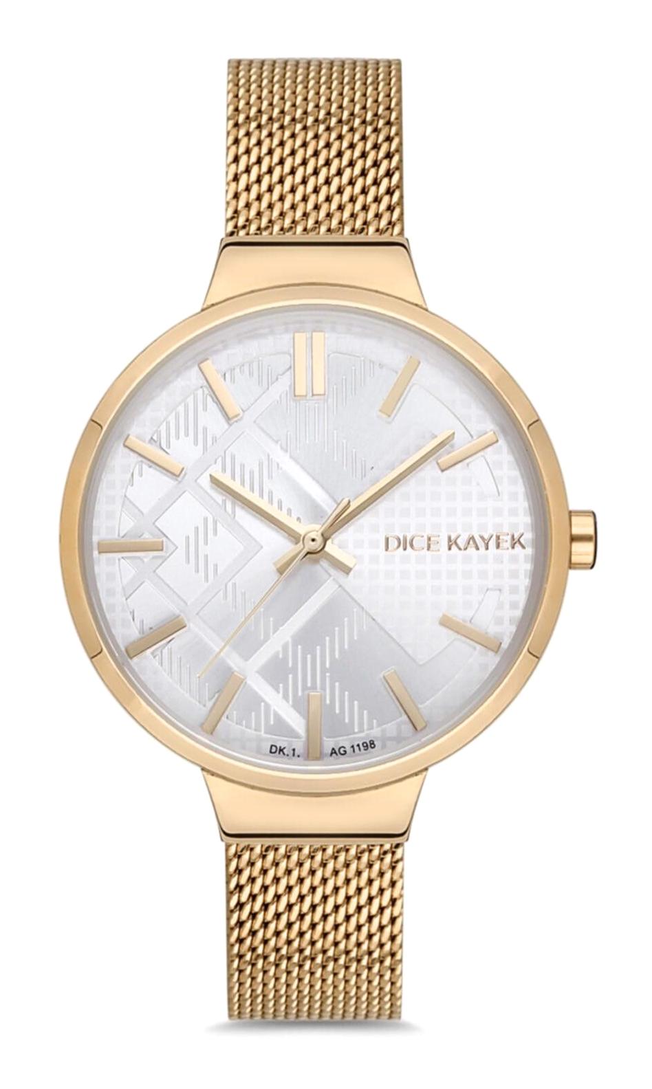 Dice Kayek DK.1.AG1198.05 34 mm Altın Çelik Kordon Analog Kadın Kol Saati