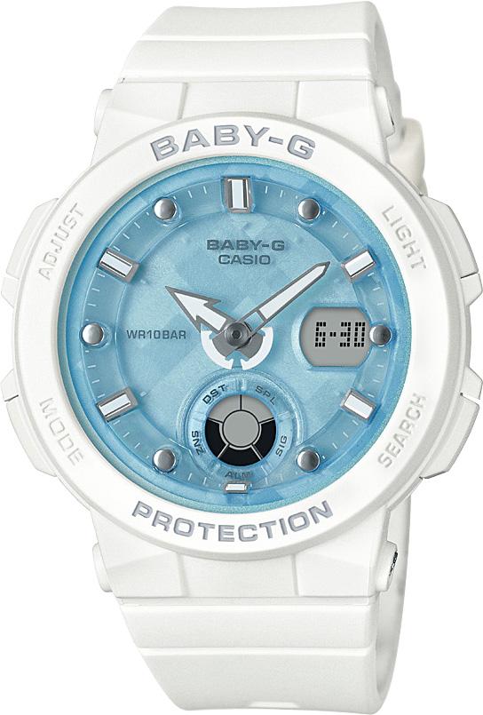 Casio BGA-250-7A1 Takvimli 41 mm Beyaz Silikon Kordon Analog Kadın Kol Saati