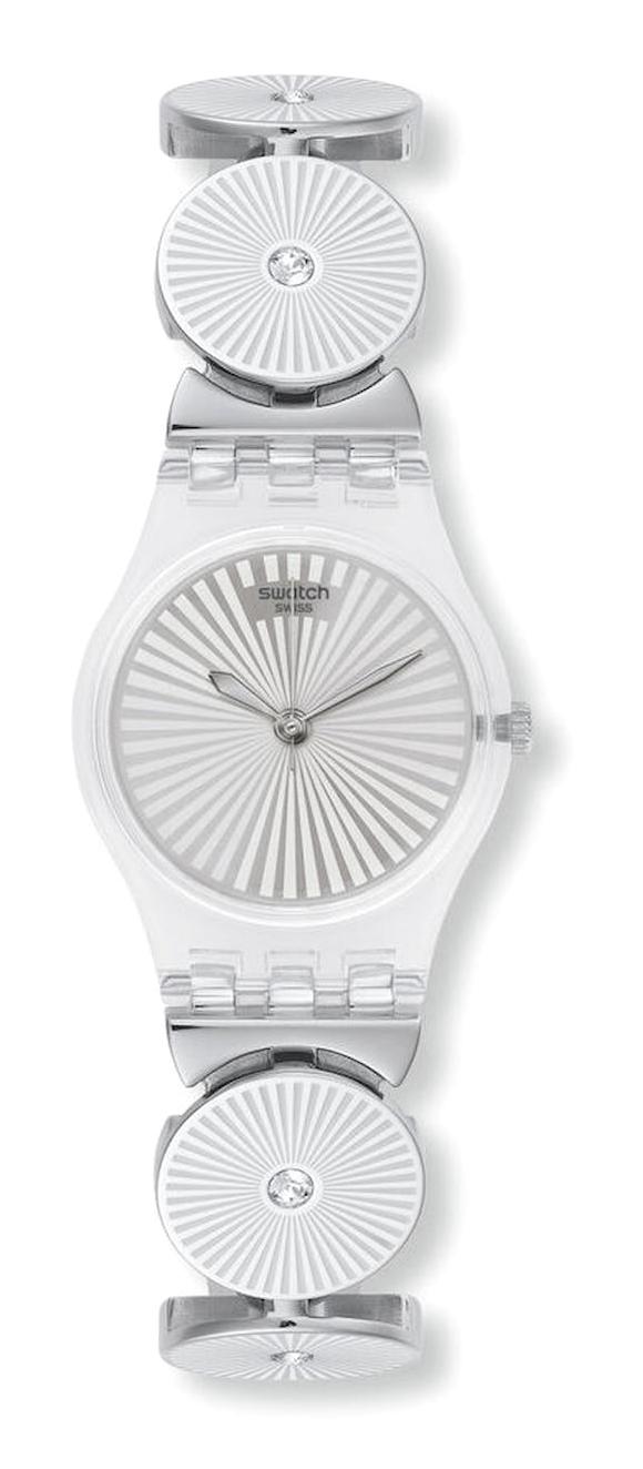 Swatch LK339G 25 mm Beyaz Metal Kordon Analog Kadın Kol Saati