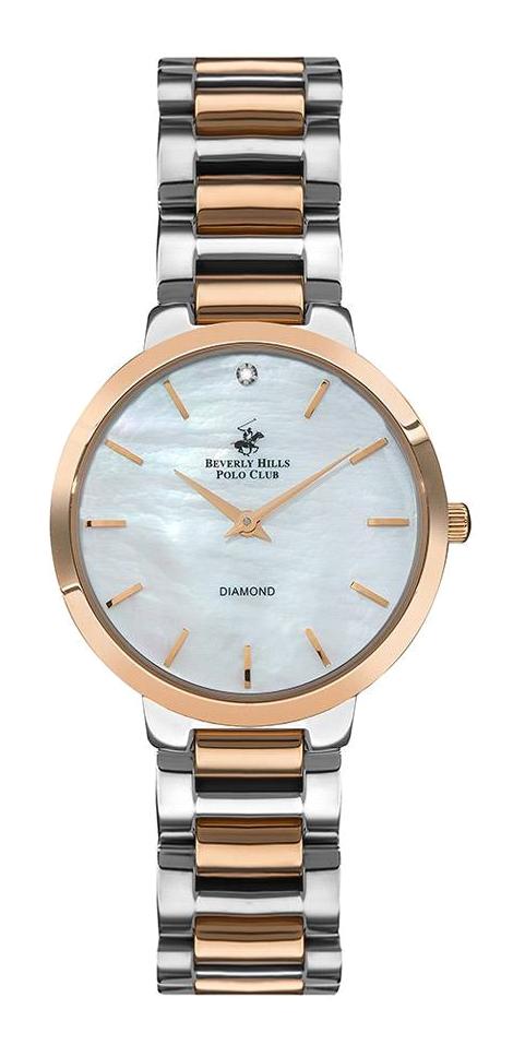 Beverly Hills Polo Club BP3164C.530 35 mm Gri-Rose Gold Çelik Kordon Analog Kadın Kol Saati