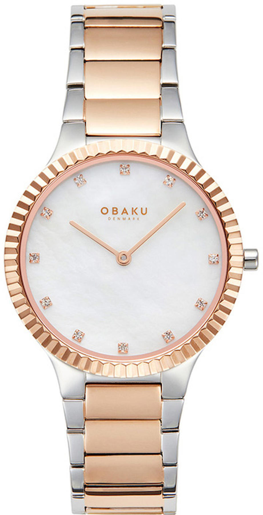 Obaku Denmark V292LXZWSH 31 mm Gri-Rose Gold Çelik Kordon Analog Kadın Kol Saati