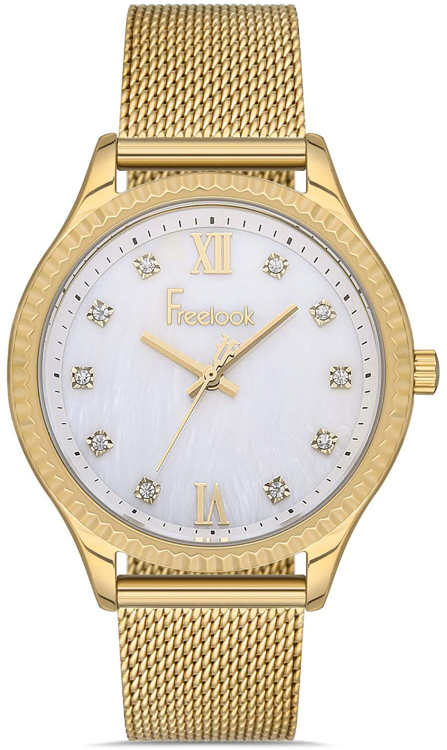 Freelook FL.1.10345.3 35 mm Altın Çelik Kordon Analog Kadın Kol Saati