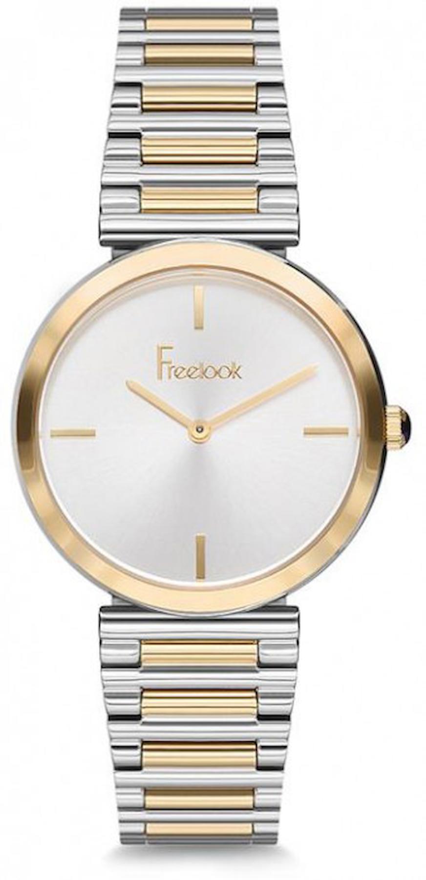 Freelook F.4.1042.08 34 mm Altın-Gri Çelik Kordon Analog Kadın Kol Saati