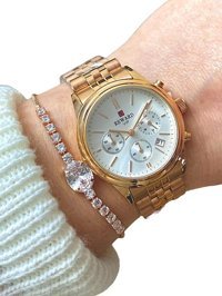 Reward Takvimli 36 mm Rose Gold Çelik Kordon Analog Kadın Kol Saati