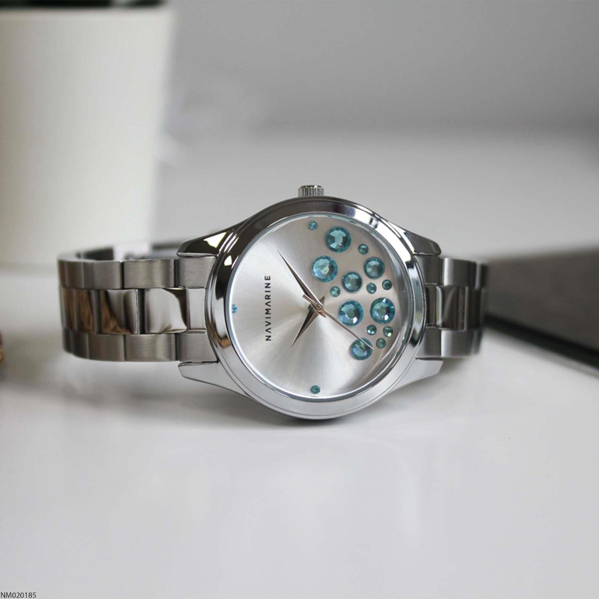 Navimarine NM020185 35 mm Gri Çelik Kordon Analog Kadın Kol Saati