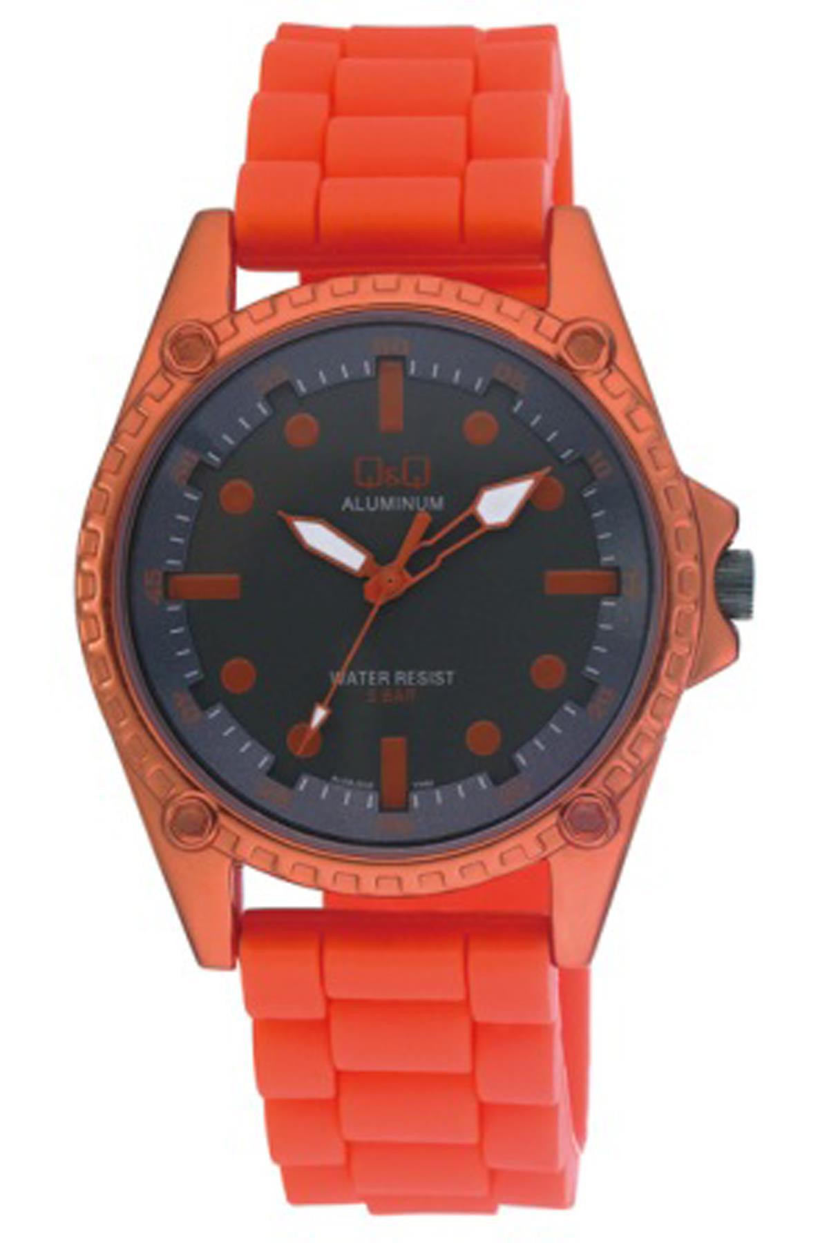 Q&Q 3B46 36 mm Turuncu Silikon Kordon Analog Kadın Kol Saati