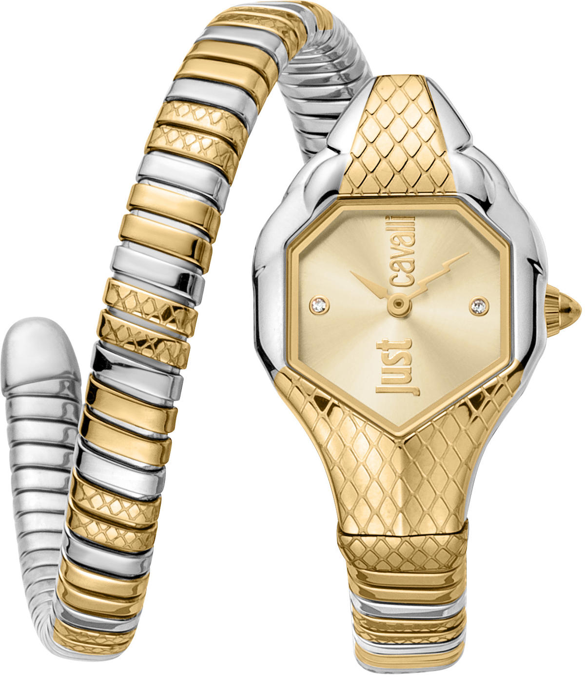 Just Cavalli JC1L190M0065 24 mm Altın-Gri Çelik Kordon Analog Kadın Kol Saati